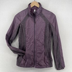 LULULEMON Jacket 4 Rebel Runner Petal Training Camo Embossed Softshell Purple